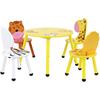 Wood Safari Table & Chairs 4 Chairs Set Childrens Furniture - Multi-Coloured - Charles Bentley