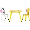 Wood Safari Table & Chairs 2 Chairs Set Childrens Furniture - Multi-Coloured - Charles Bentley
